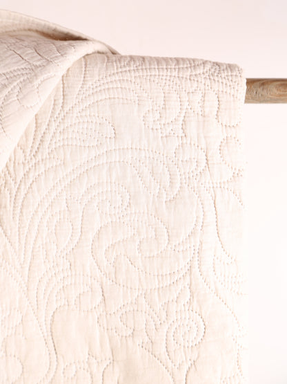 Isabelle Quilted Throw - Linen