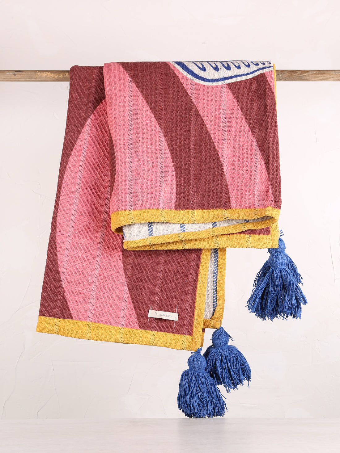 Remy Throw - Multi Block Fish Print - Recycled Cotton