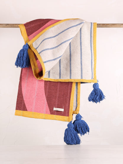 Remy Throw - Multi Block Fish Print - Recycled Cotton