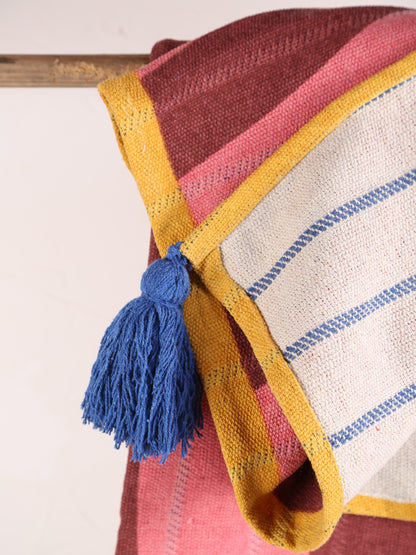 Remy Throw - Multi Block Fish Print - Recycled Cotton