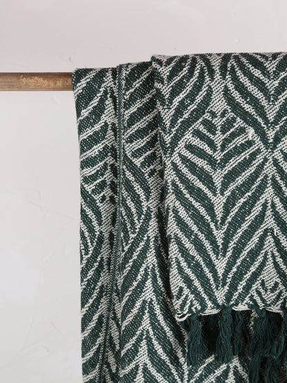 Ugento Throw - Green - Recycled Cotton