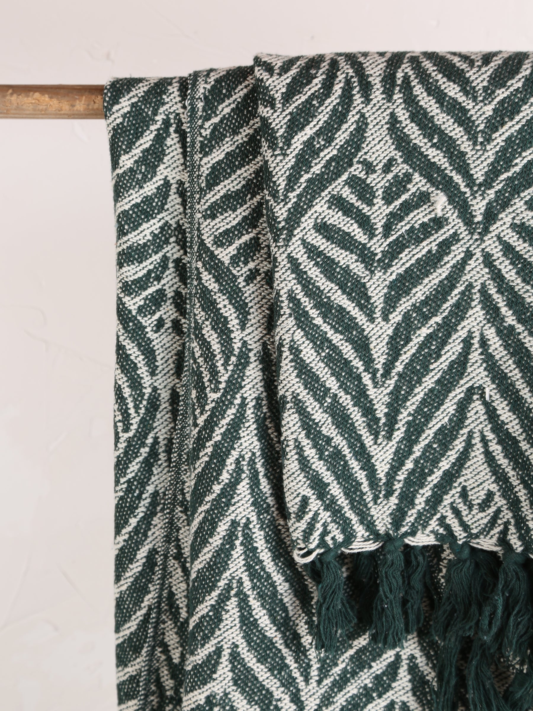 Ugento Throw - Green - Recycled Cotton