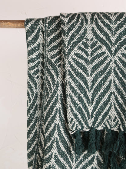 Ugento Throw - Green - Recycled Cotton