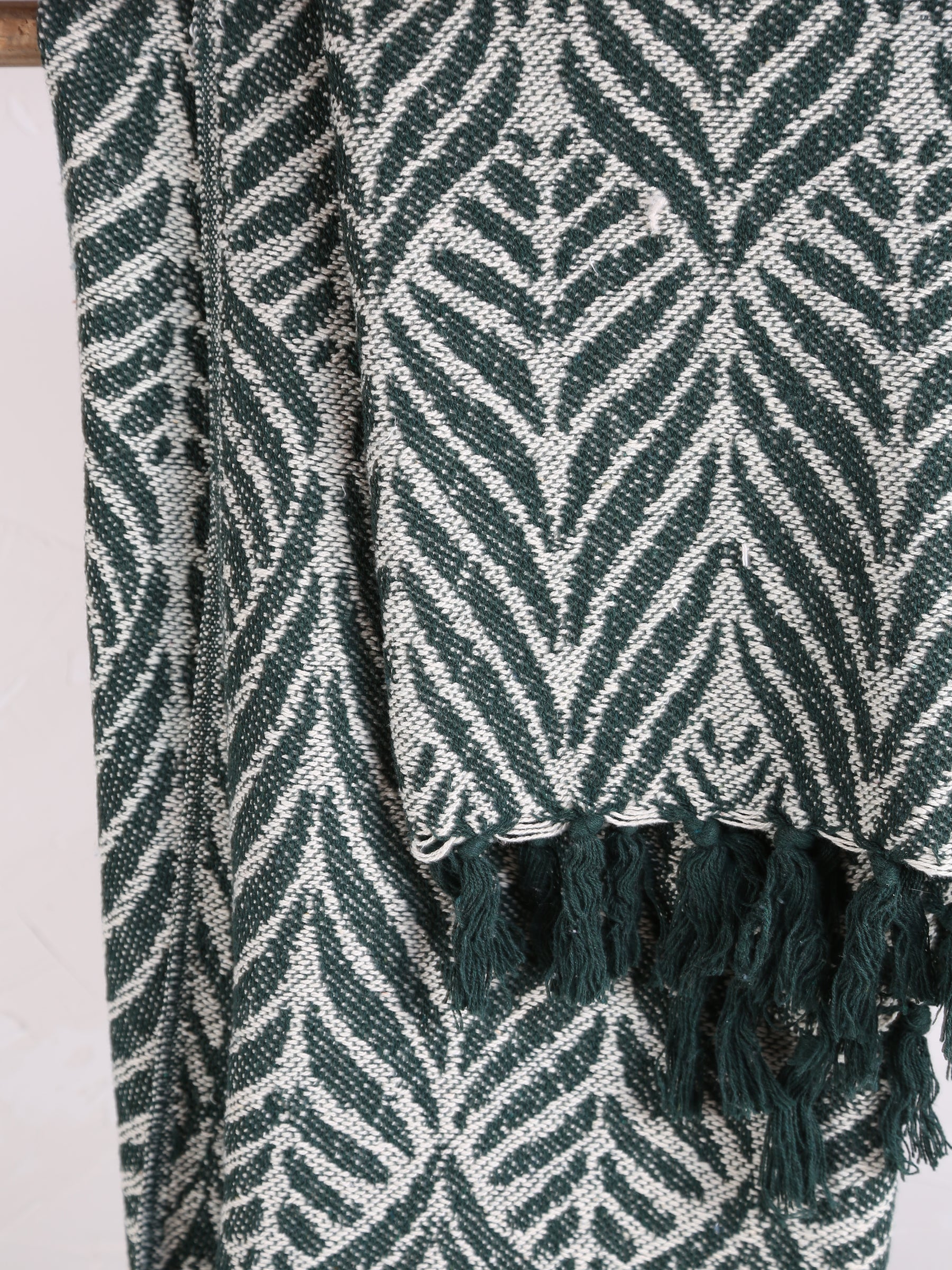 Ugento Throw - Green - Recycled Cotton