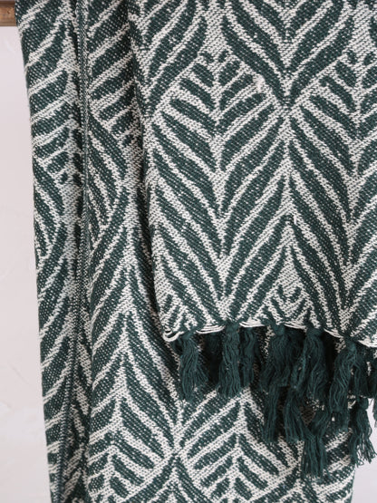Ugento Throw - Green - Recycled Cotton