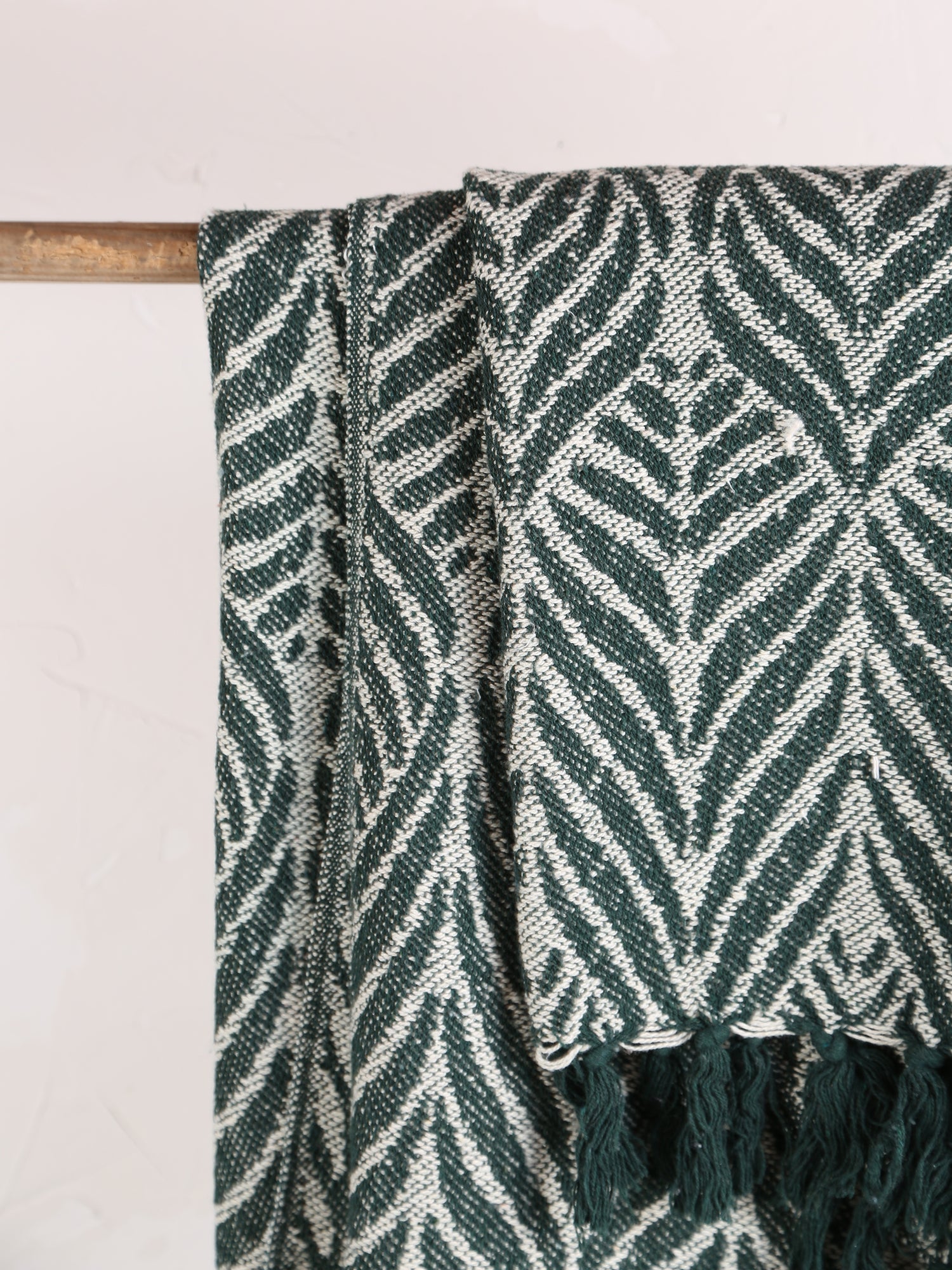 Ugento Throw - Green - Recycled Cotton