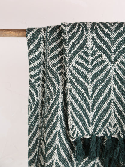Ugento Throw - Green - Recycled Cotton