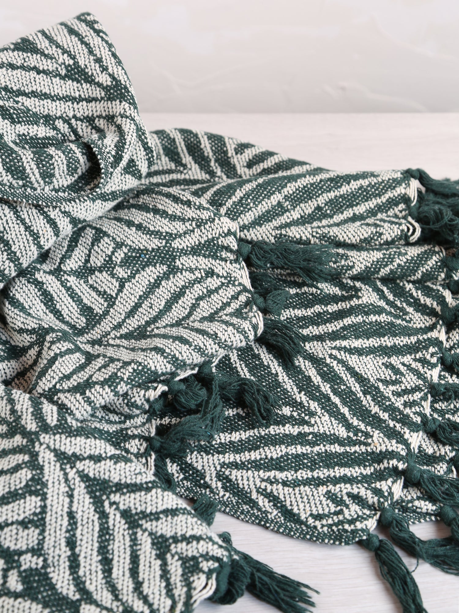 Ugento Throw - Green - Recycled Cotton