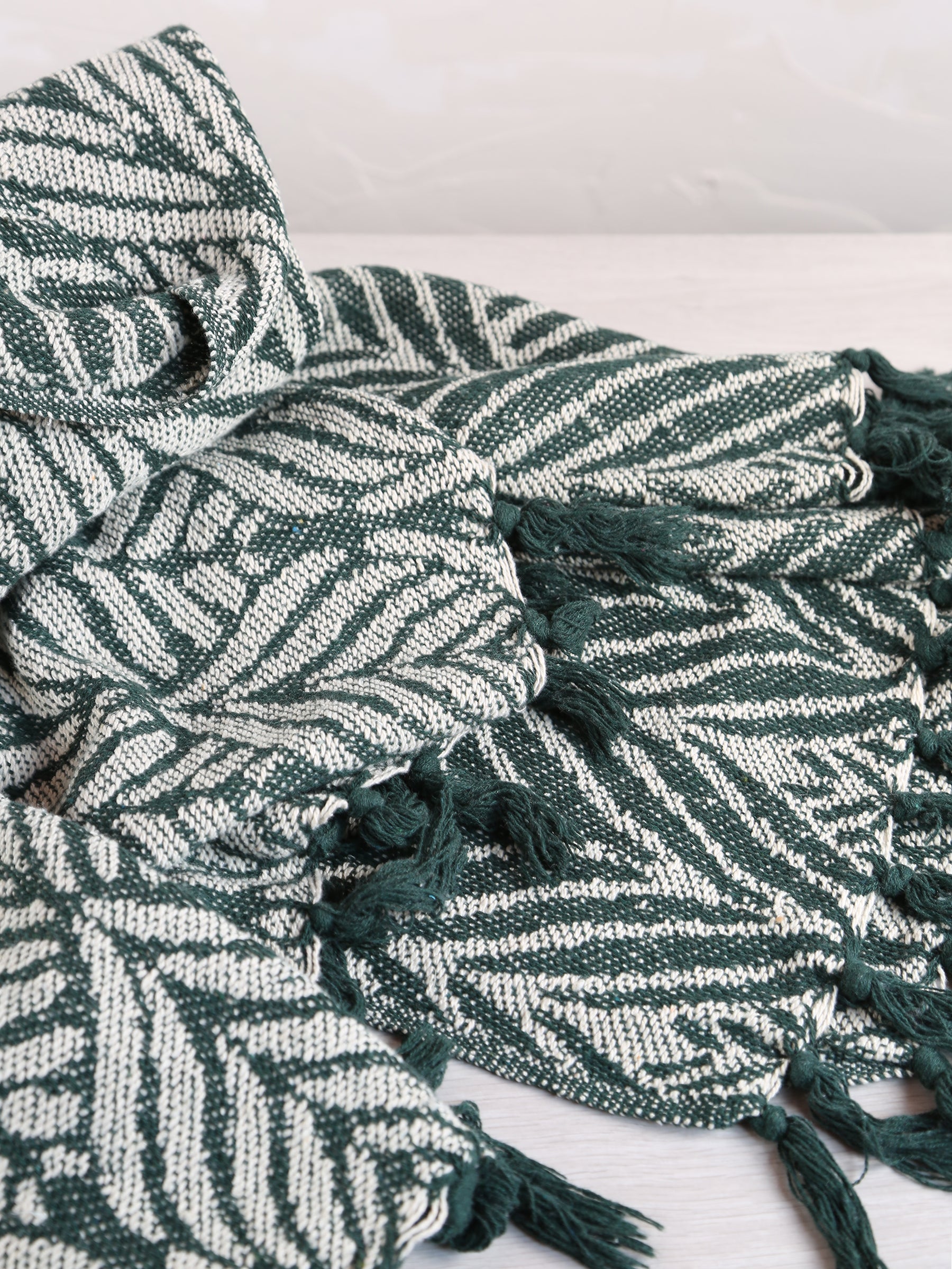 Ugento Throw - Green - Recycled Cotton