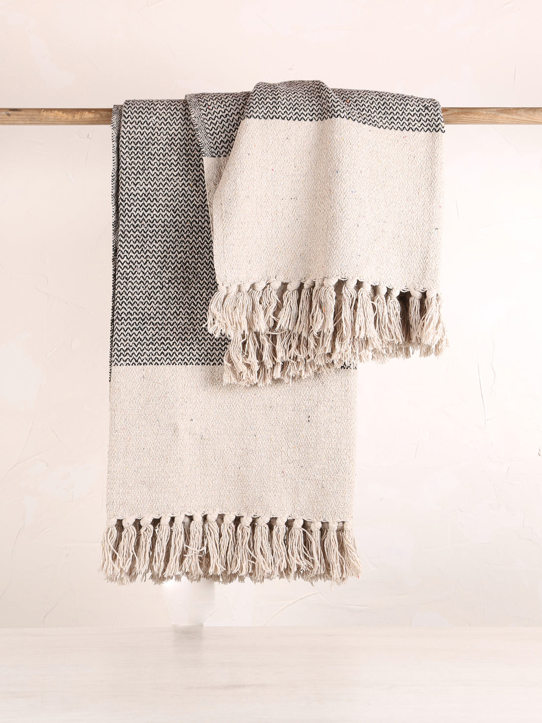 Matt Dark Grey Recycled Cotton Throw