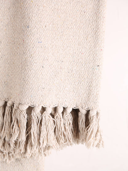 Matt Dark Grey Recycled Cotton Throw