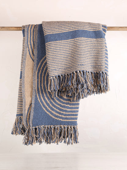 Tiffanie Throw - Blue - Recycled Cotton
