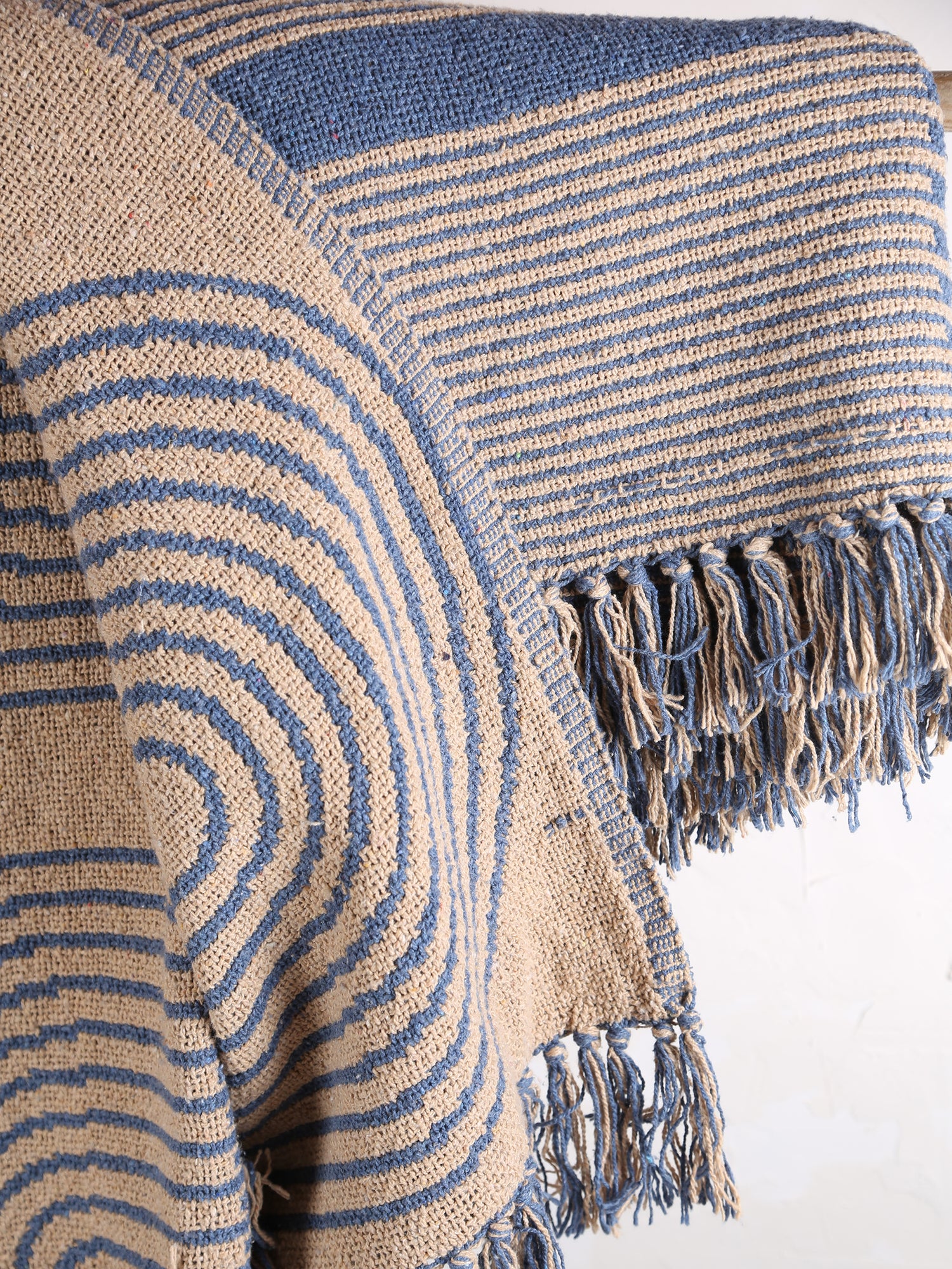 Tiffanie Throw - Blue - Recycled Cotton