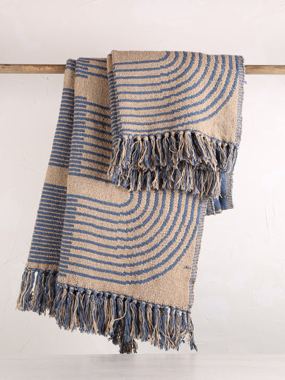 Tiffanie Throw - Blue - Recycled Cotton