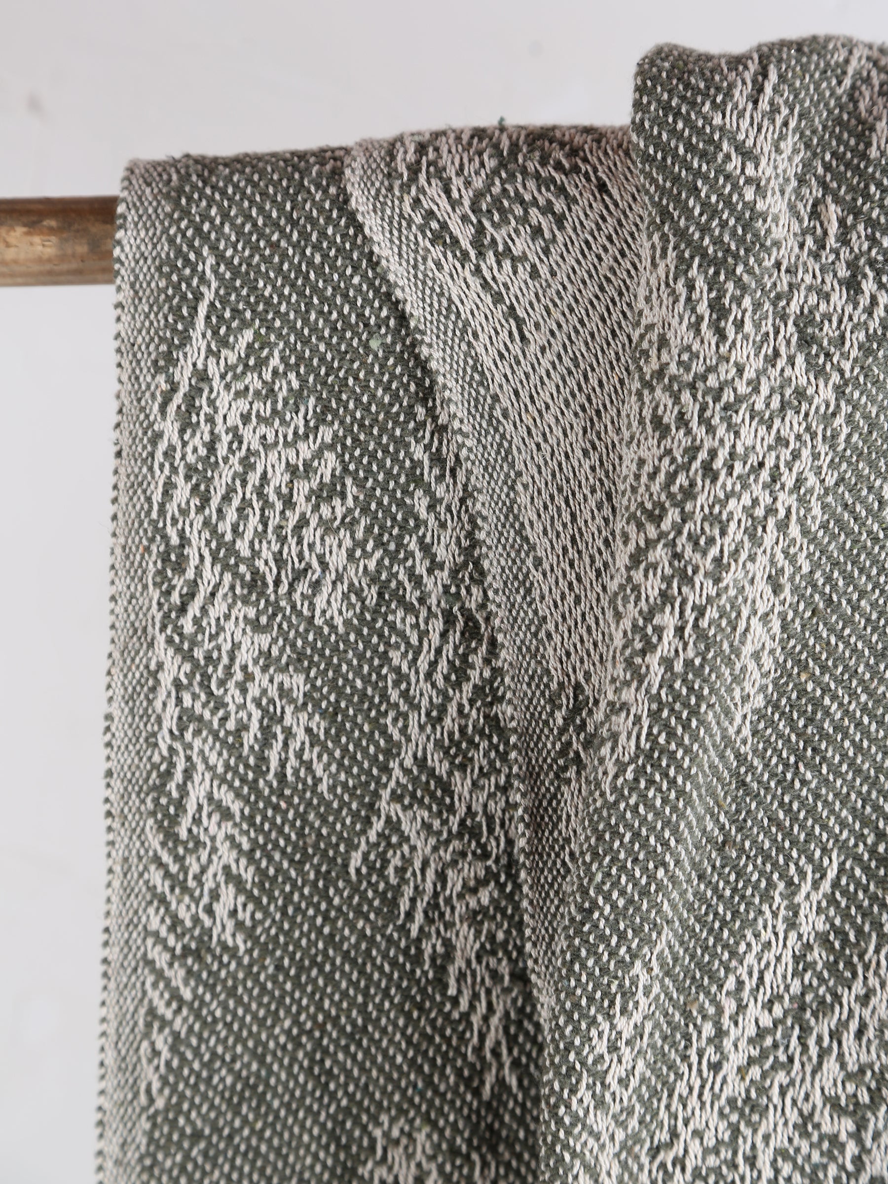 Gabriela Recycled Cotton Throw - Leaf Green AUGUST