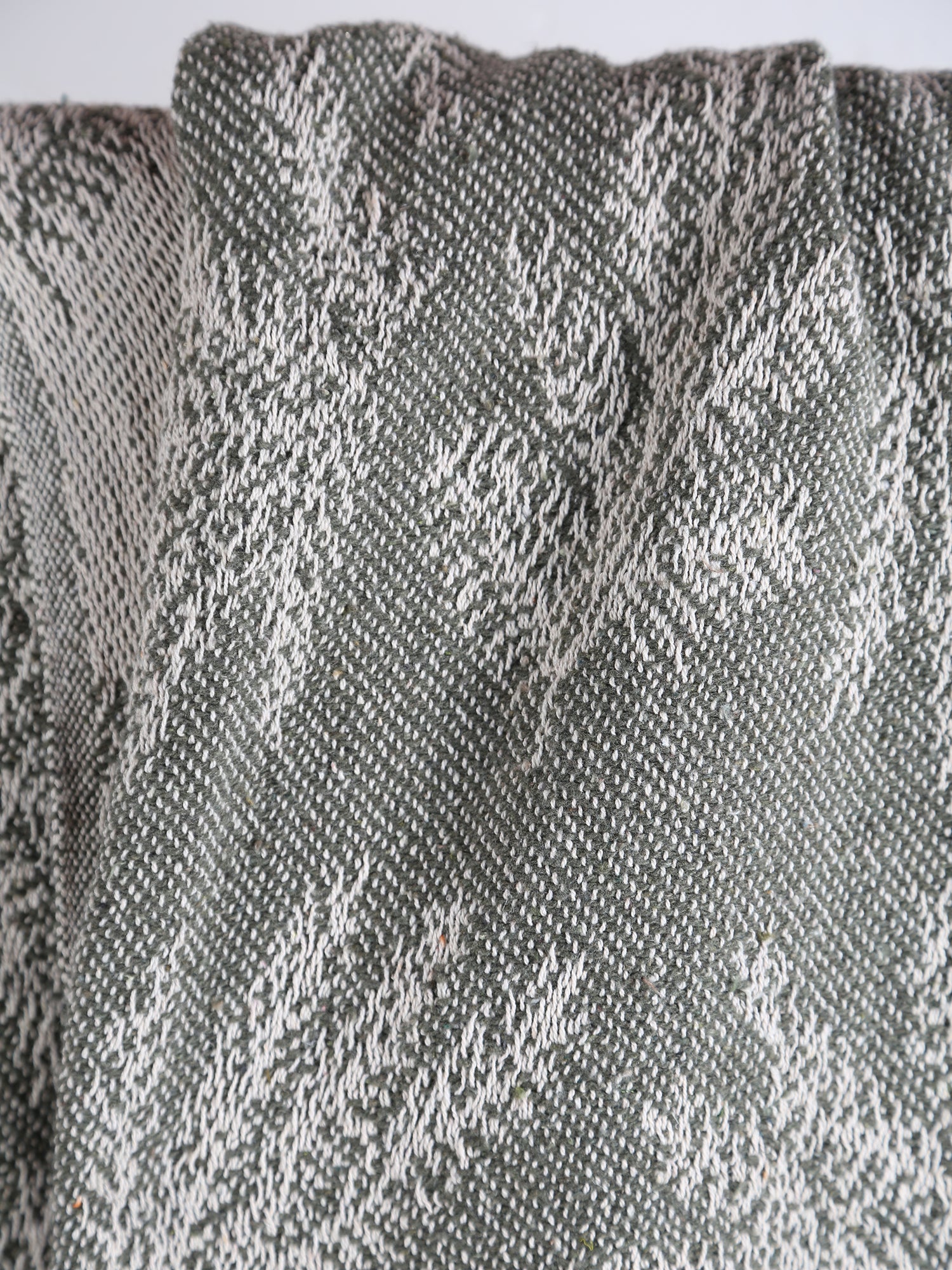 Gabriela Recycled Cotton Throw - Leaf Green AUGUST