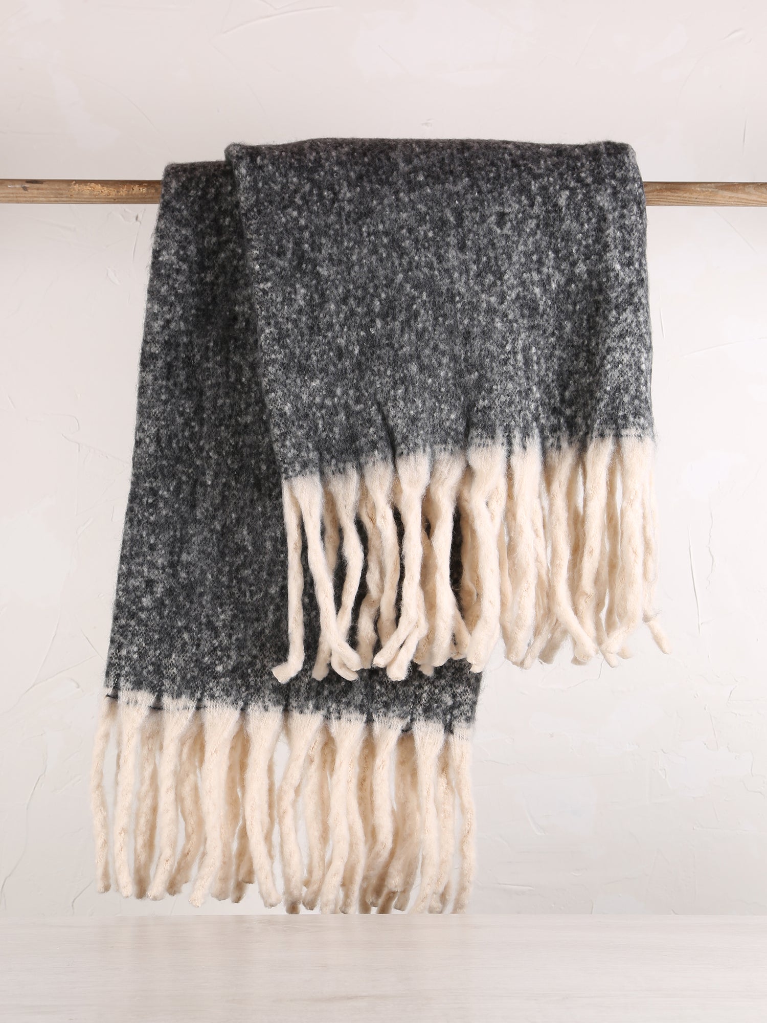 Isabel Recycled Plain Throw - Caviar - 130 X 160