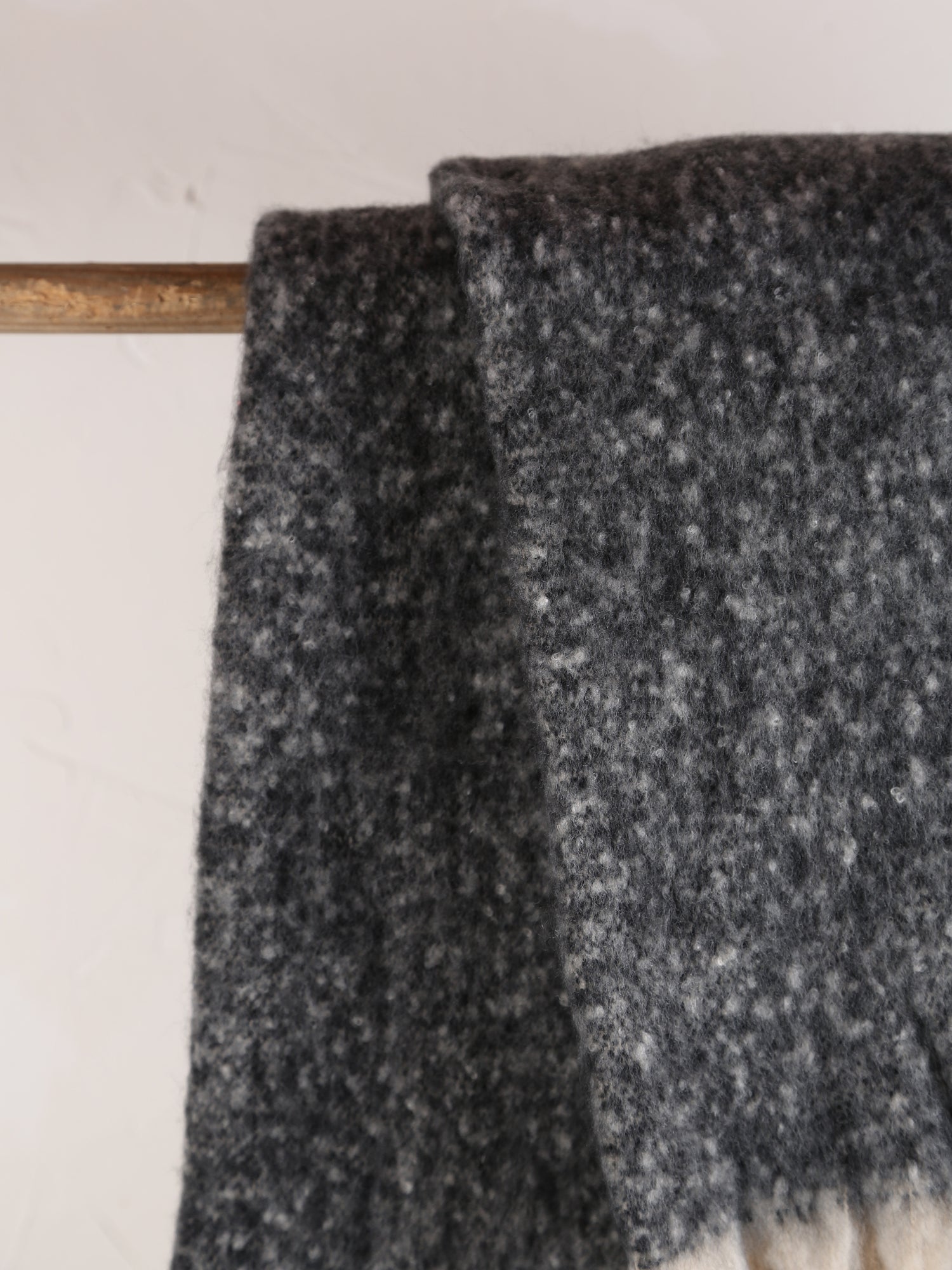 Isabel Recycled Plain Throw - Caviar - 130 X 160