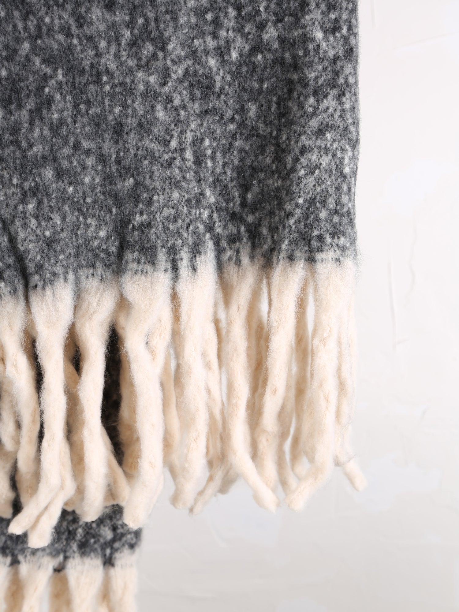 Isabel Recycled Plain Throw - Caviar - 130 X 160