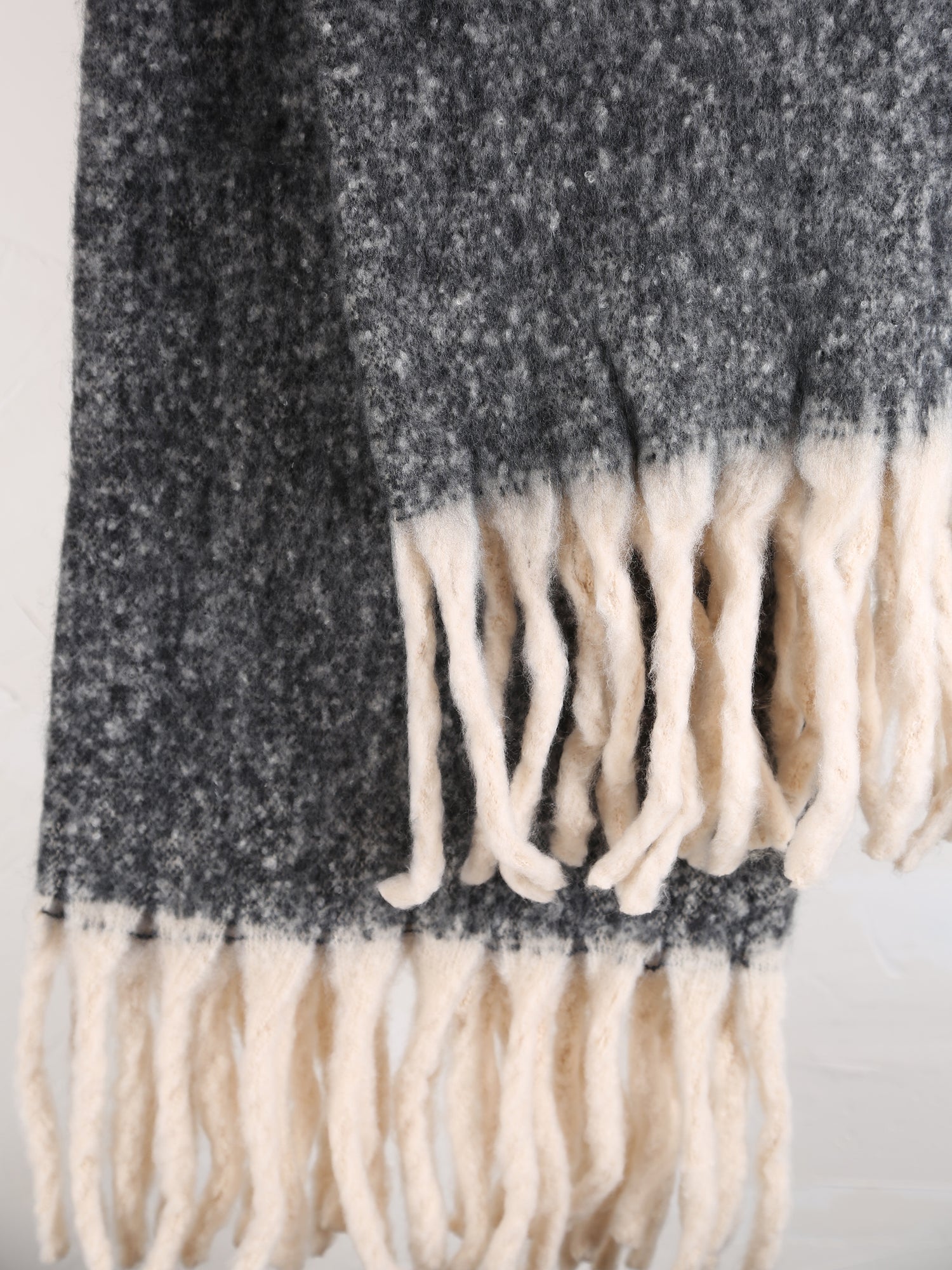 Isabel Recycled Plain Throw - Caviar - 130 X 160