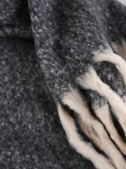 Isabel Recycled Plain Throw - Caviar - 130 X 160