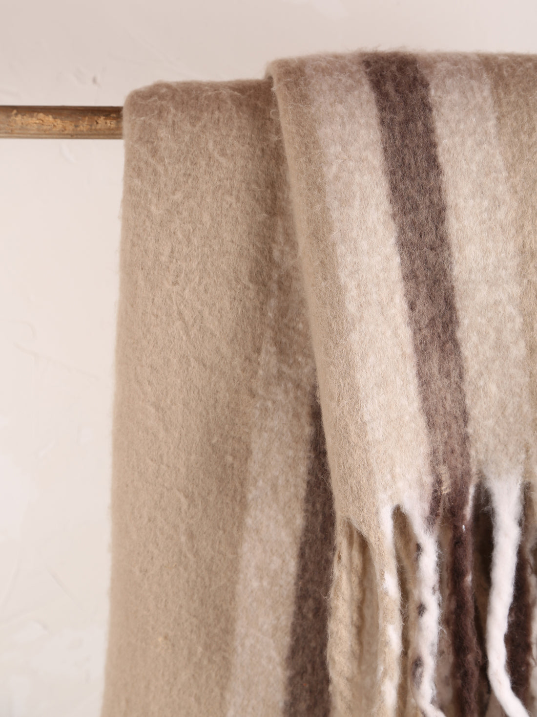 Isabel Recycled Striped Fringed Throw - Nauge