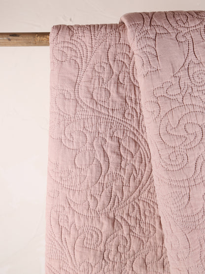 Isabelle Quilted Throw - Rose