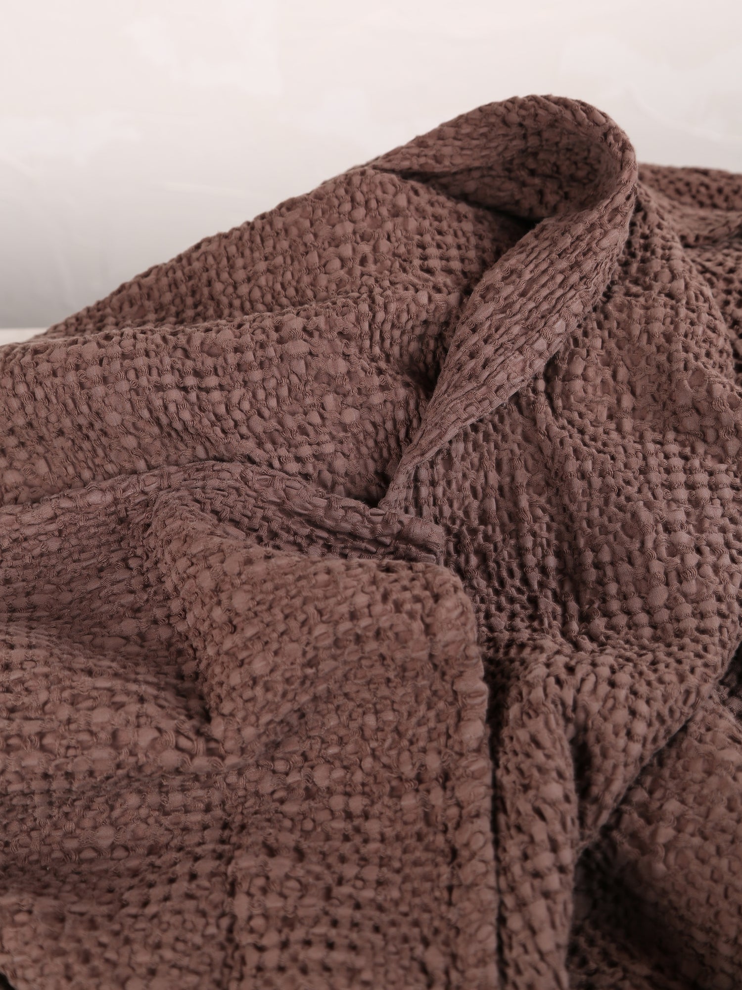 Stonewashed Cotton Tana Bedspread Throw - Cafe - 3 Sizes Available