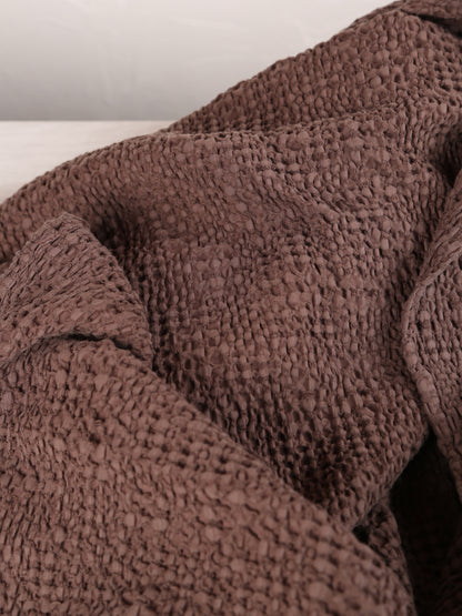 Stonewashed Cotton Tana Bedspread Throw - Cafe - 3 Sizes Available