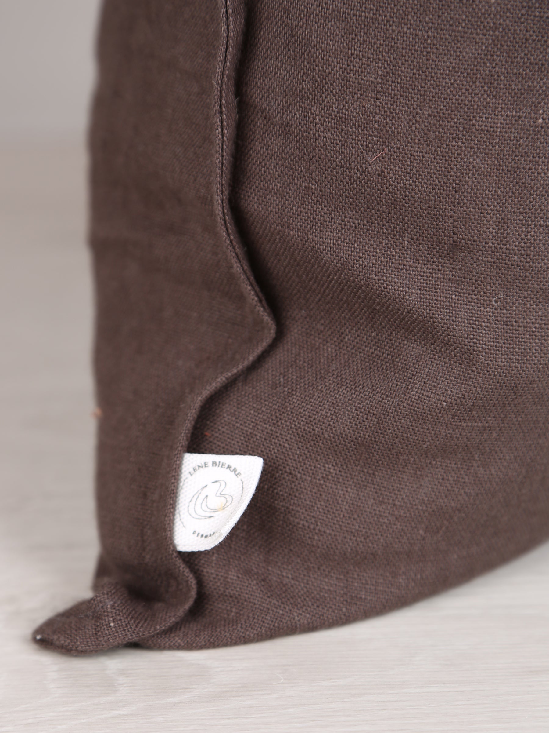 Efina Linen Cushion - Dark Brown - 2 Sizes Available