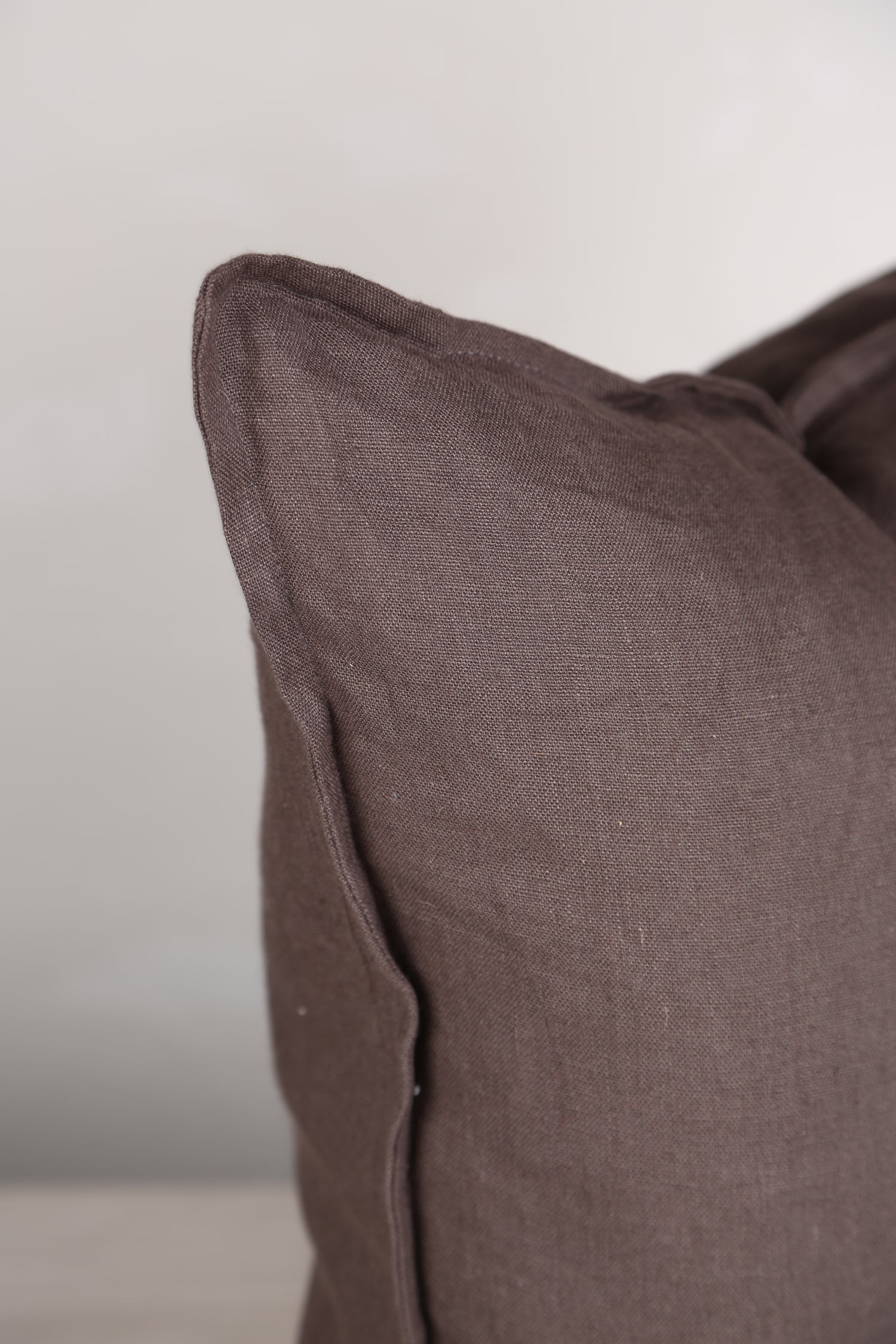 Efina Linen Cushion - Dark Brown - 2 Sizes Available
