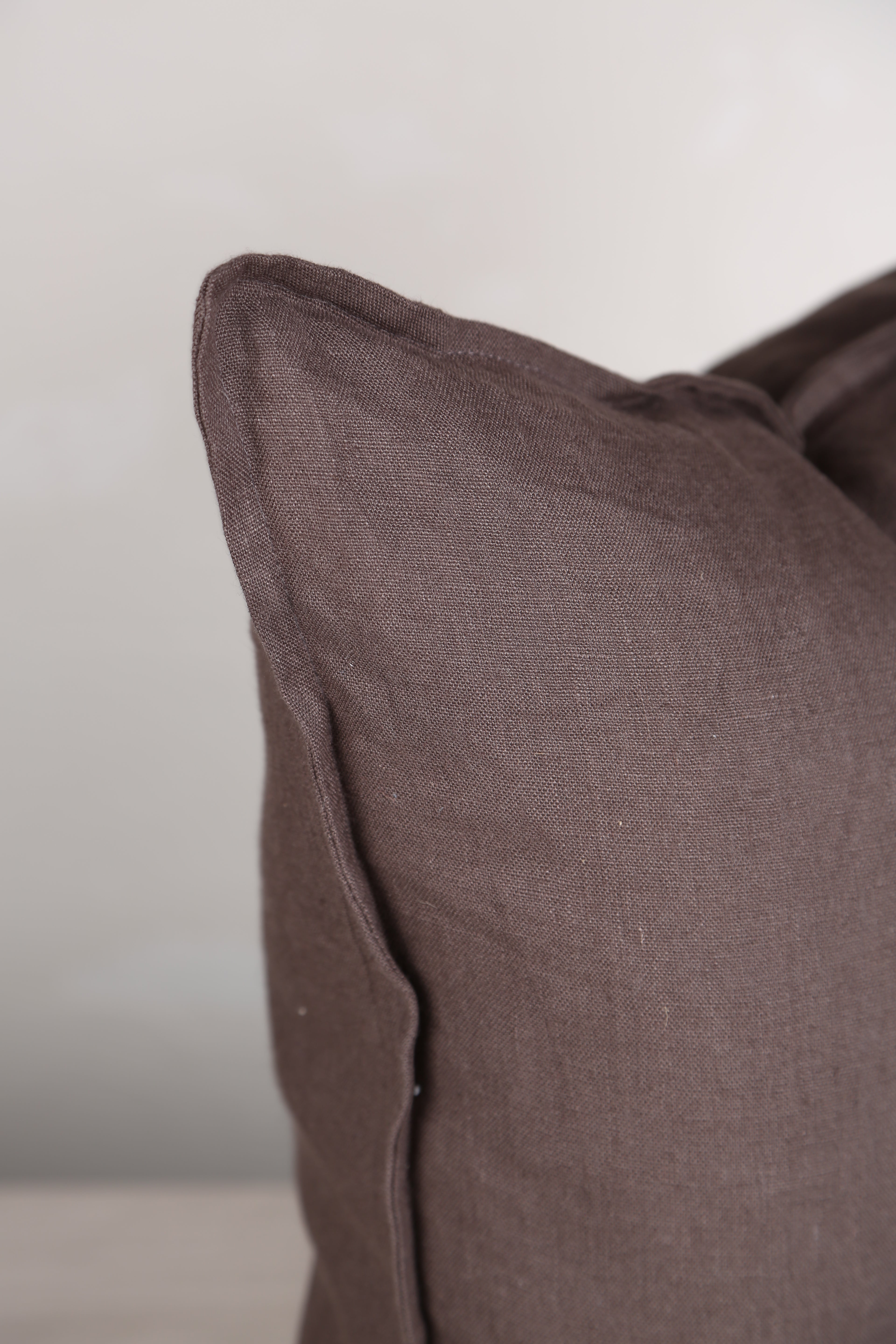 Efina Linen Cushion - Dark Brown - 2 Sizes Available