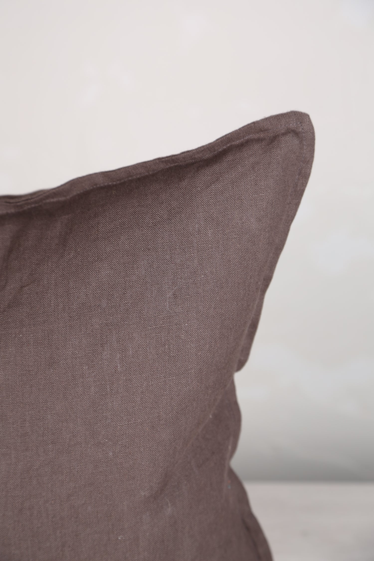 Efina Linen Cushion - Dark Brown - 2 Sizes Available