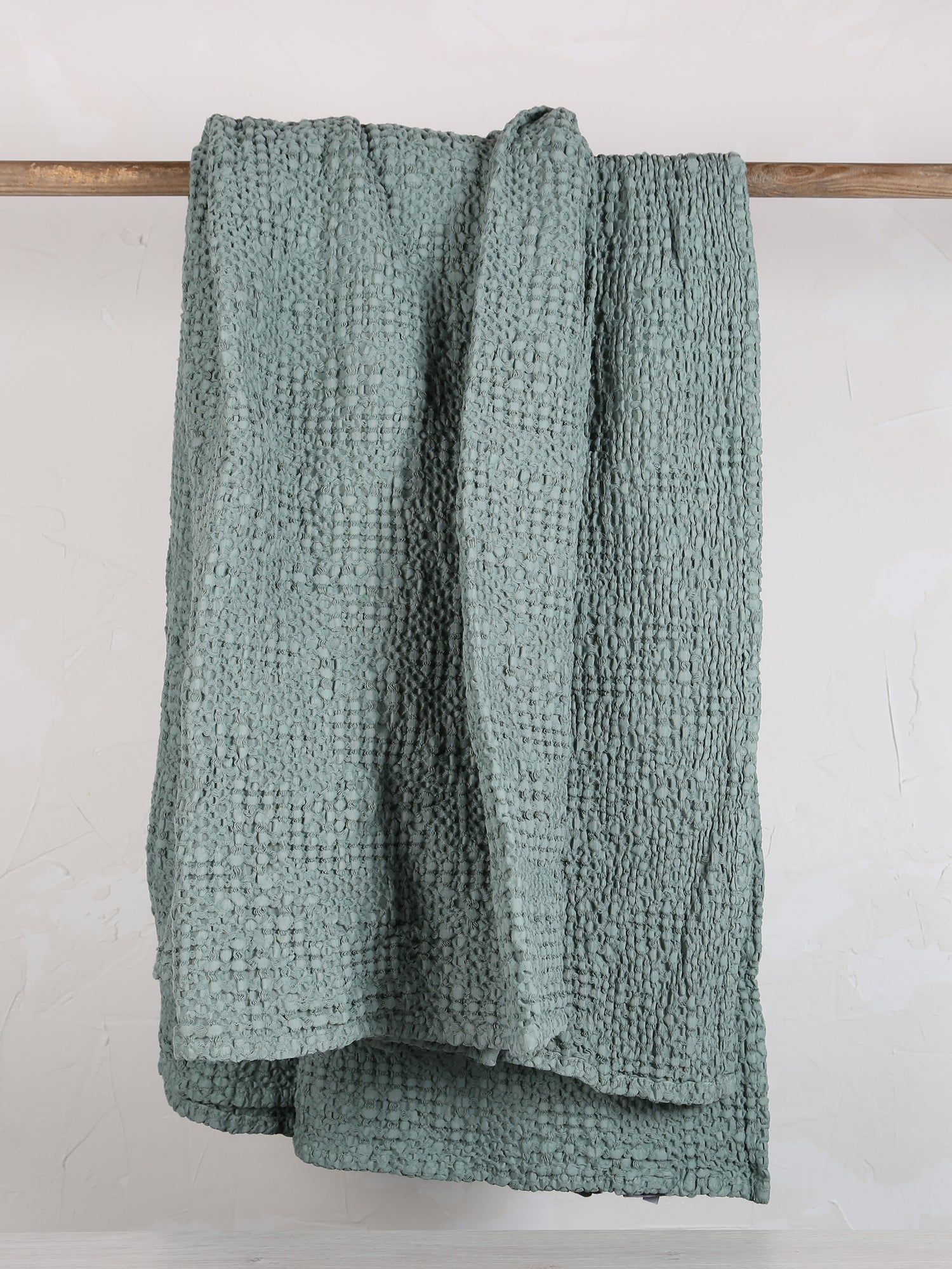 Stonewashed Cotton Tana Bedspread Throw - Vert - 3 Sizes Available