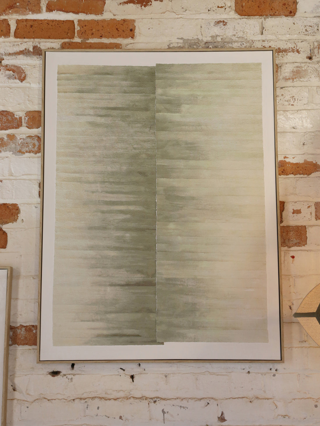 Oran - Hand Painted Abstract Artwork - Sage