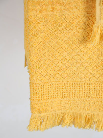 Embossed Jacquard Towel in Mimosa - 4 Sizes Available