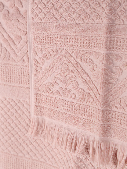 Embossed Jacquard  Towel in Aubepine Pale Pink - 4 Sizes Available