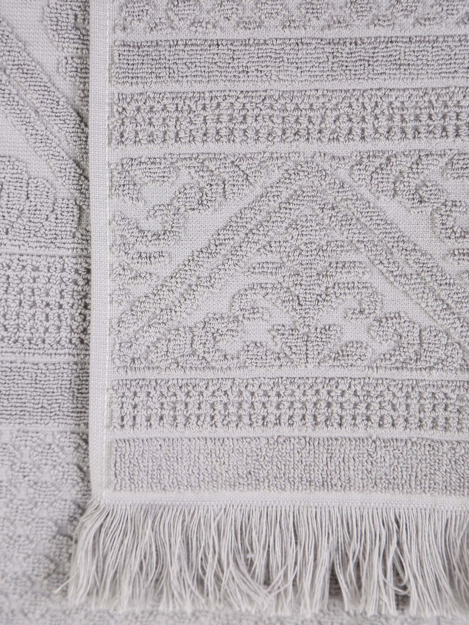 Embossed Jacquard Towel in Orage Grey - 4 Sizes Available