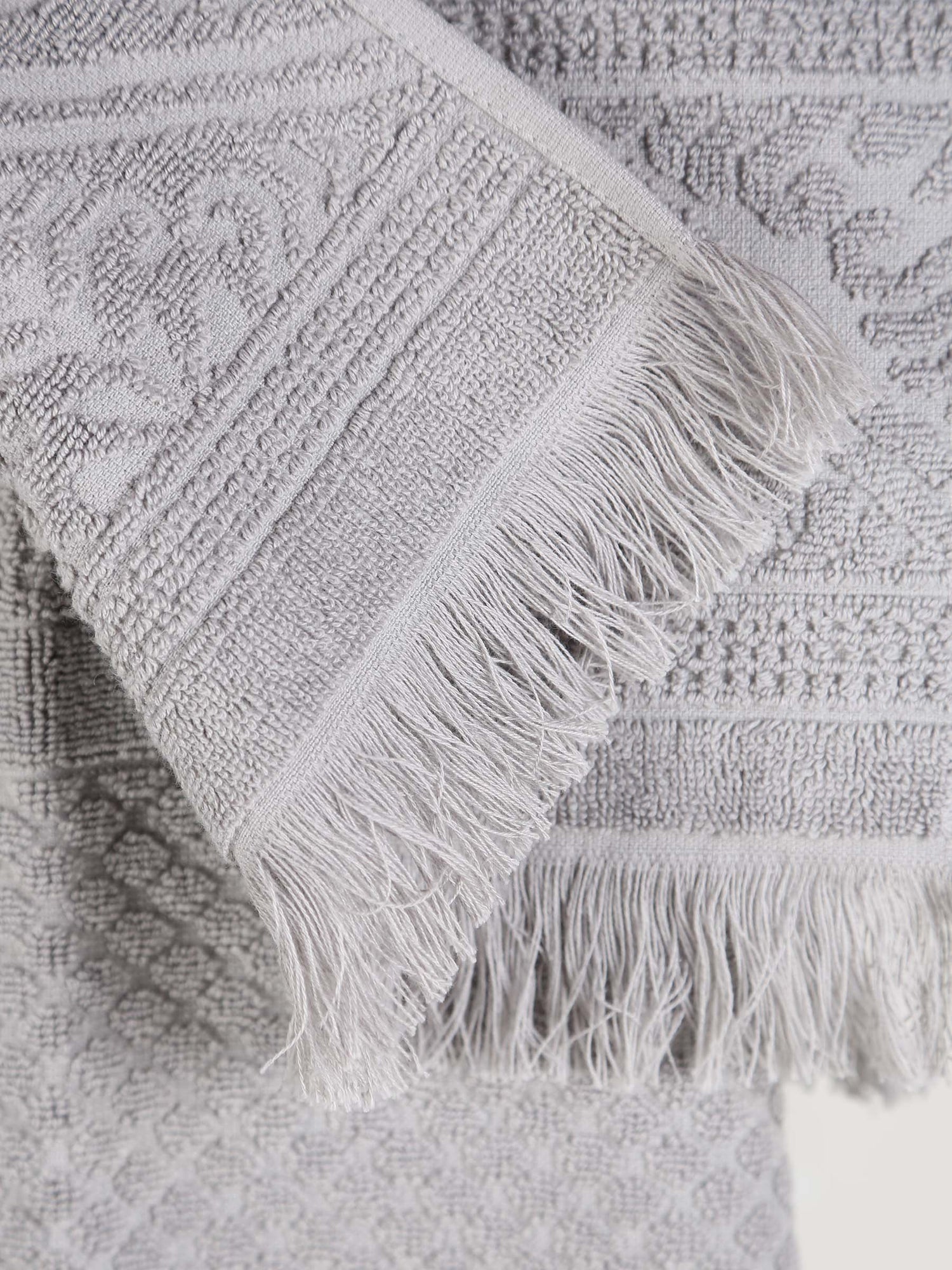 Embossed Jacquard Towel in Orage Grey - 4 Sizes Available