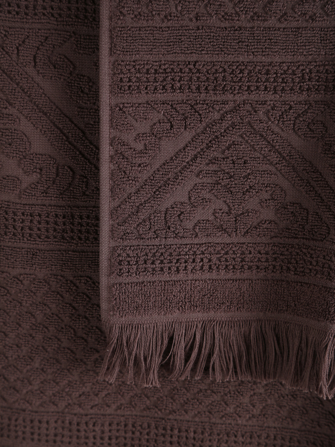 Embossed Jacquard Towel in Ebony - 4 Sizes Available