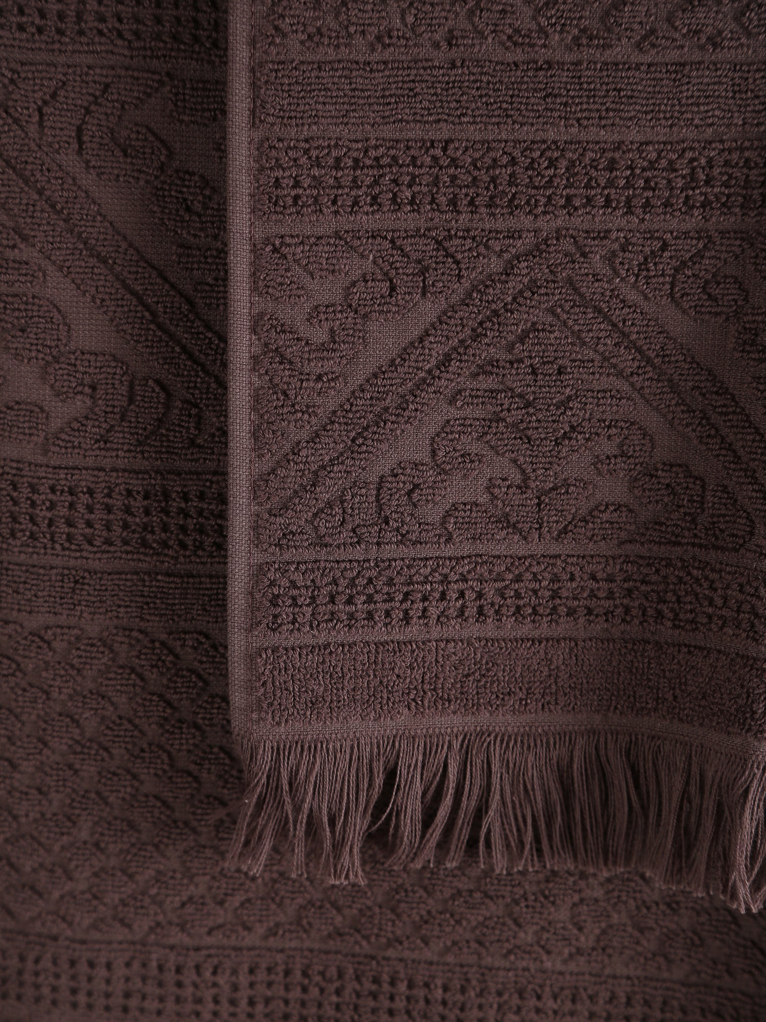 Embossed Jacquard Towel in Ebony - 4 Sizes Available