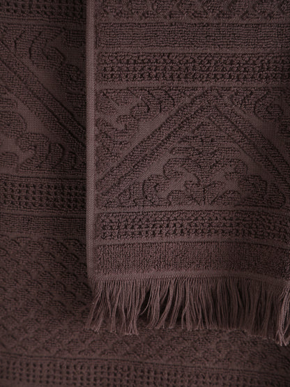 Embossed Jacquard Towel in Ebony - 4 Sizes Available