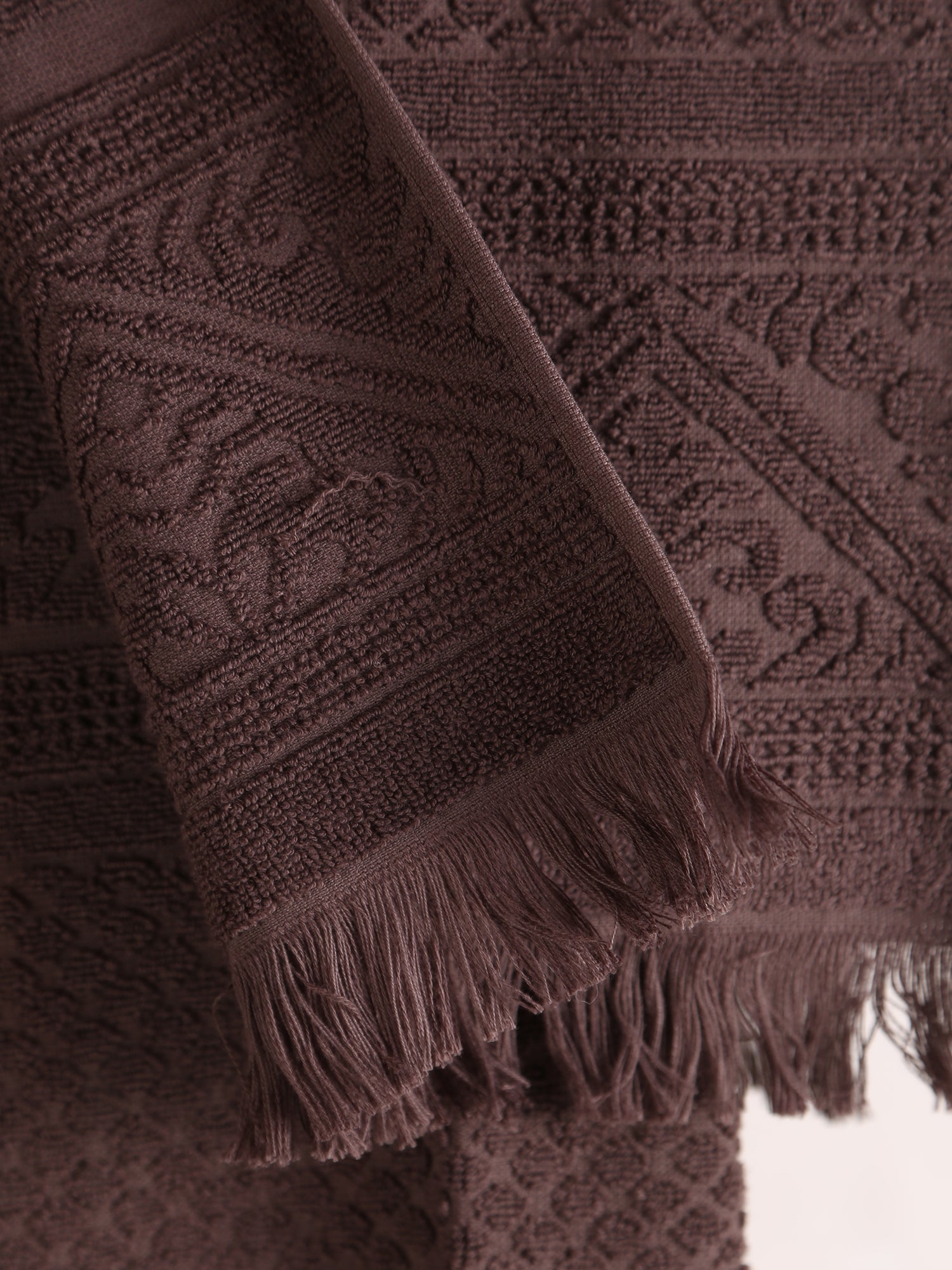 Embossed Jacquard Towel in Ebony - 4 Sizes Available