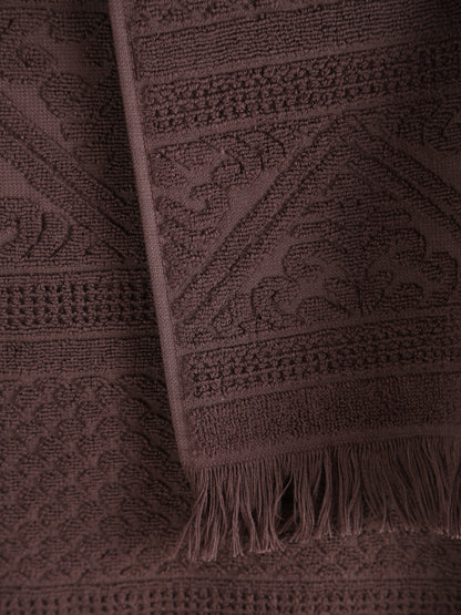 Embossed Jacquard Towel in Ebony - 4 Sizes Available