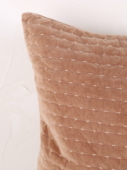 Quilted Velvet Cushion - Colour Options Available