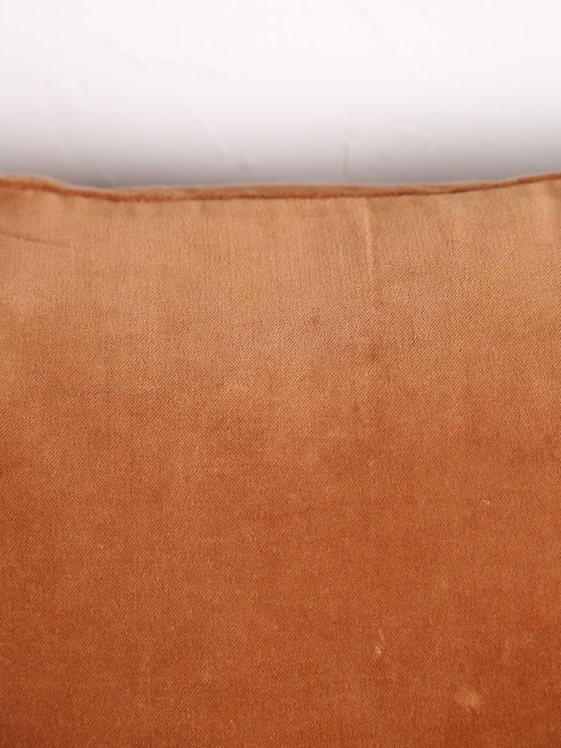 Velvet Tassel Cushion - 50x50cm - Burnt Orange