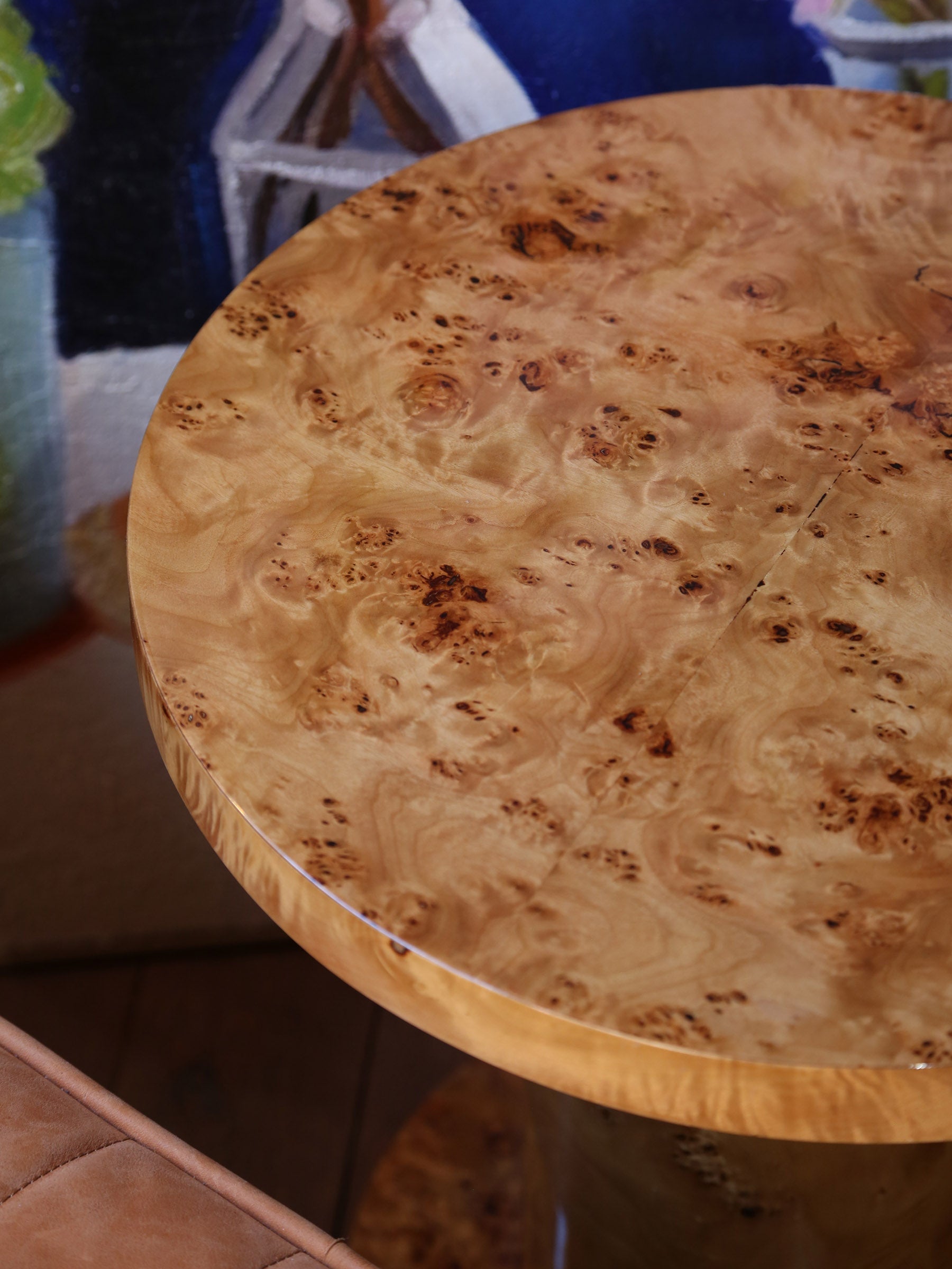 Quinn Side Table - Burl Wood