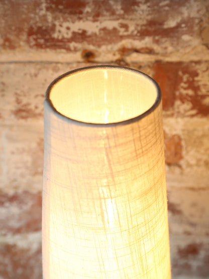 Howie Table lamp - Wooden Print - Dark Brown, Cream