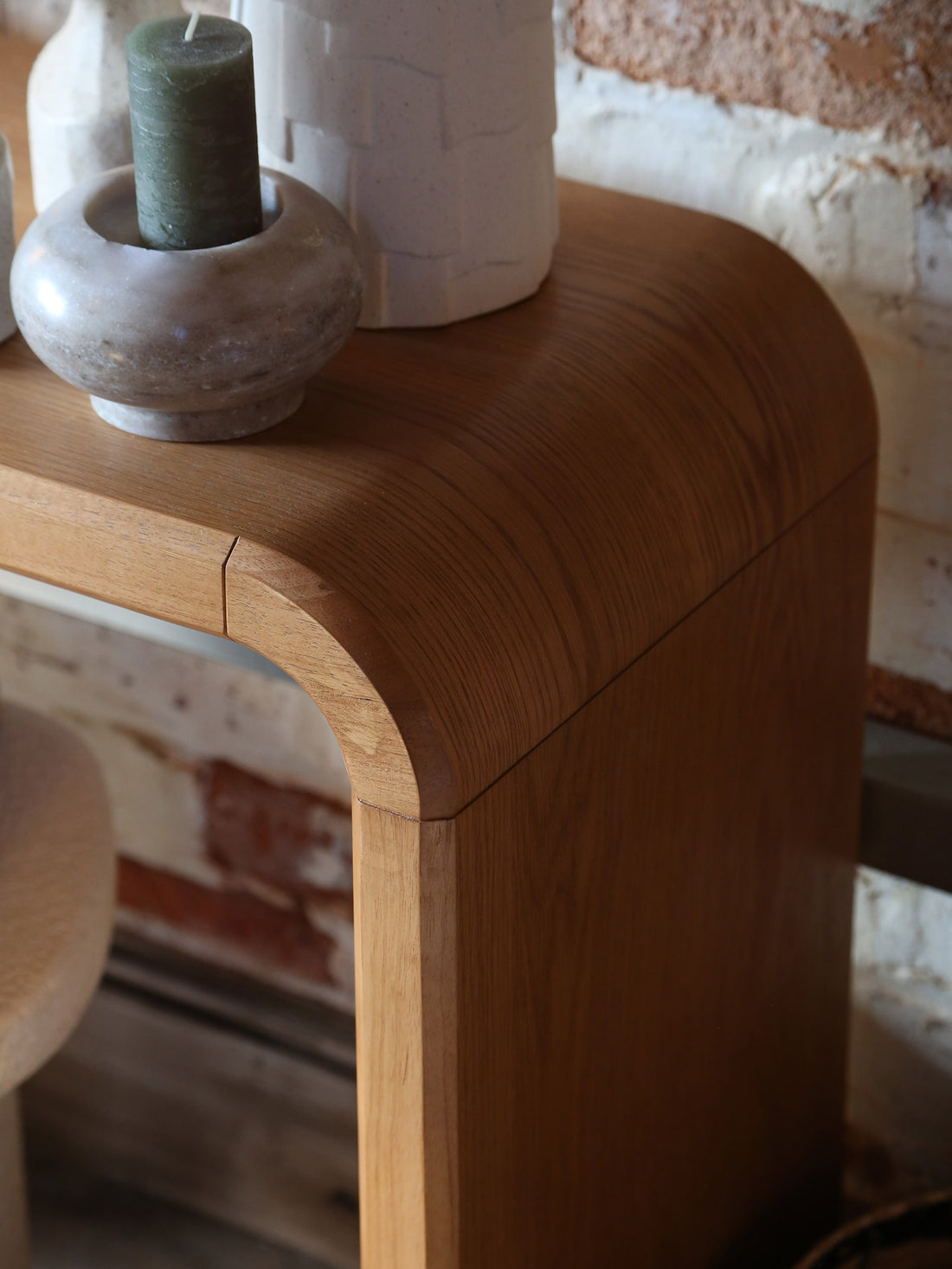 Brave Console Table - Solid Rubber Wood - Naturel