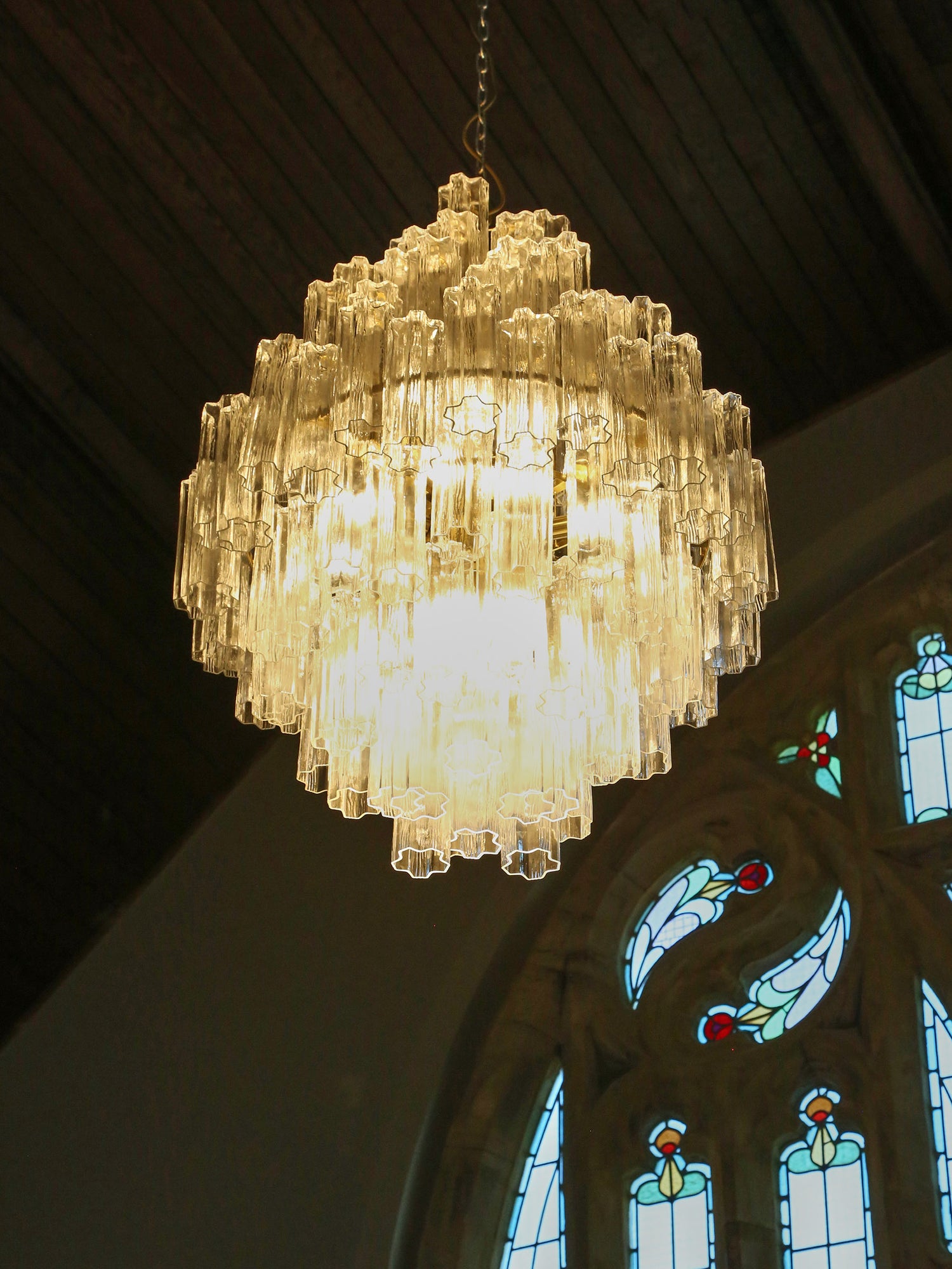 Nocturne Cascading Glass Chandelier